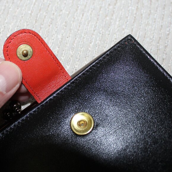 unused 1960s Renwick Chequebook Wallet Kisslock Coin Purse Nappa Leather Bifold - Picture 13 of 15